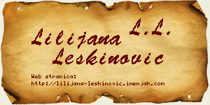 Lilijana Leškinović vizit kartica